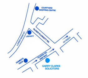 Garry Clarke Solicitors Location Map